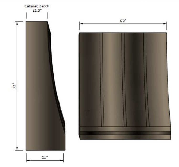 RHM Slope Stainless Steel Custom Kitchen Hoods H8 for Emily