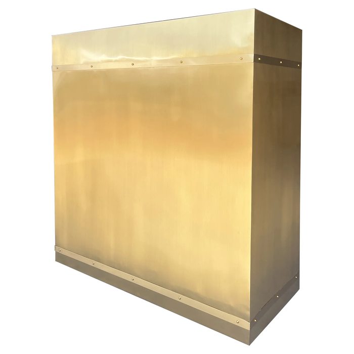 RHM Modern Box Customized Brushed Brass Range Hood H5-VH20 for Eunice