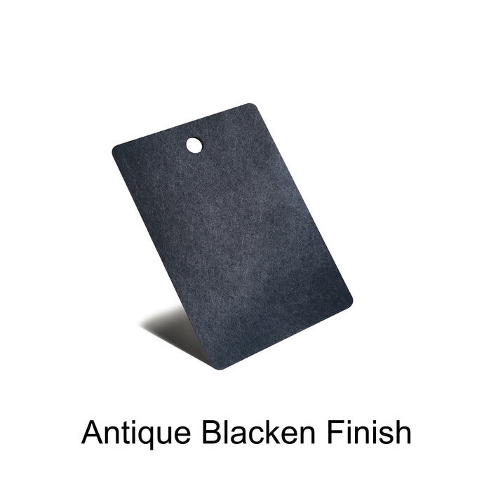 Antique Blacken Finish Zinc Sample for Zinc Range Hood