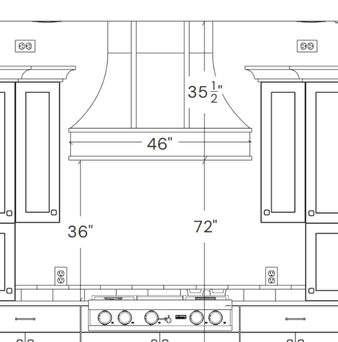 RHM Curved Stainless Steel Custom Range Hood for Lori