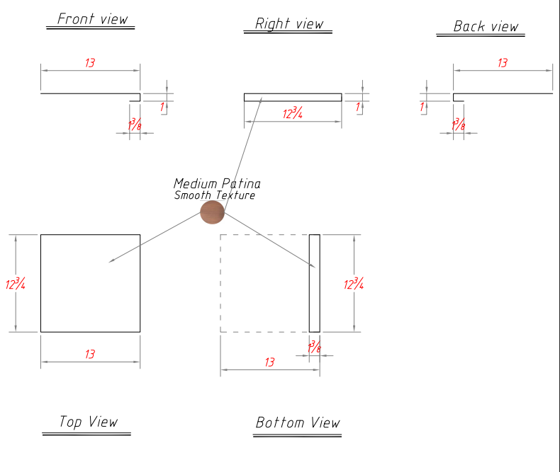 RHM Custom Copper Hood VH14TR+Custom 16-Gauge Copper Metal Sheets for Jim