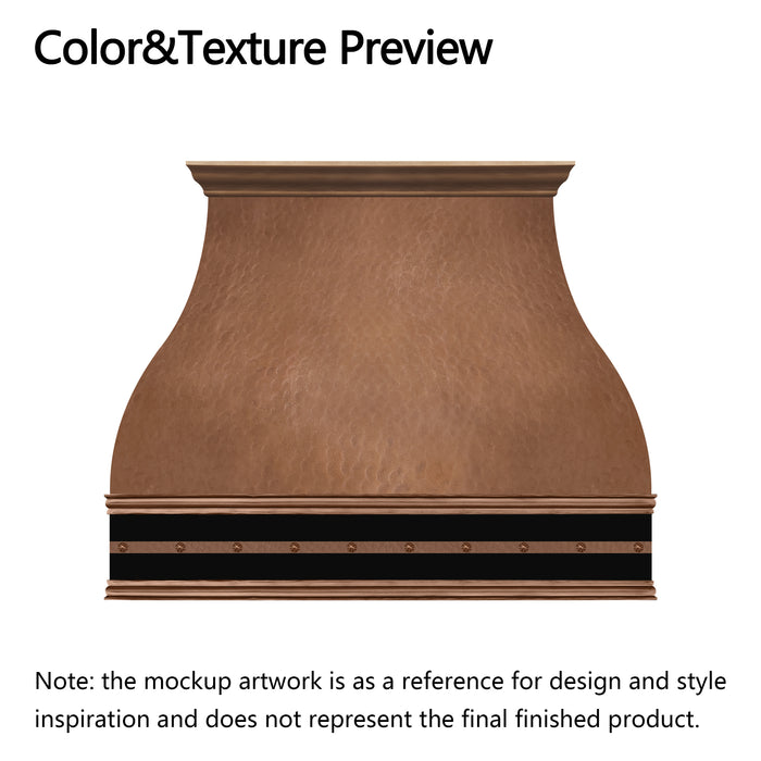 RHM Custom Copper Range Hood Bell Shaped for Donniel