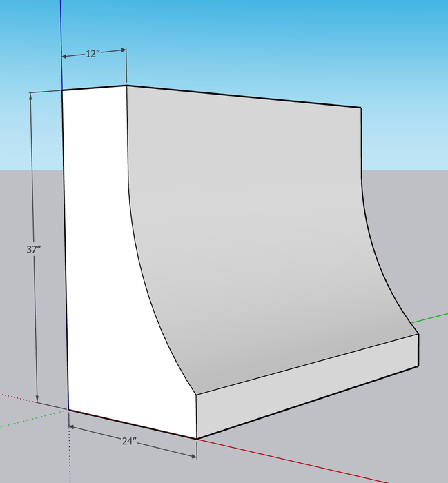 RHM Slope Custom Stainless Steel Range Hood for Eric