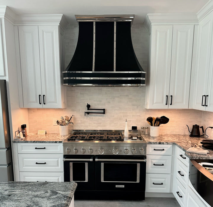 [CUSTOM] RHM Sweep Stainless Steel Custom Range Hood with Mirror Bands SH3-C2STRM