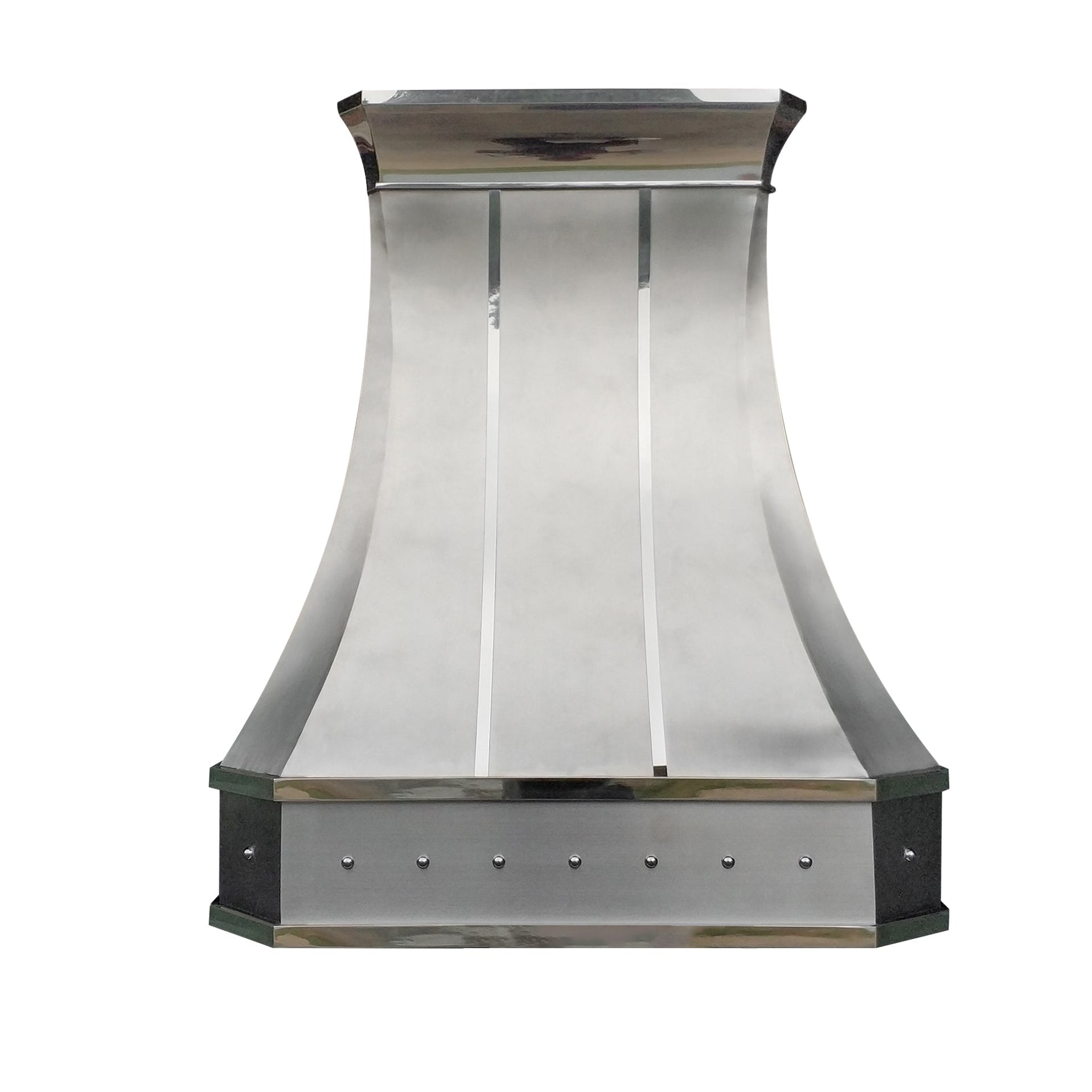 Curved Kitchen Hood RHM Curved Stainless Steel Custom Kitchen Hood for Damian — Rangehoodmaster