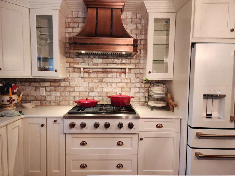 Red Rangle Kitchen Cooper Range Hood Kitchen With Accent Design