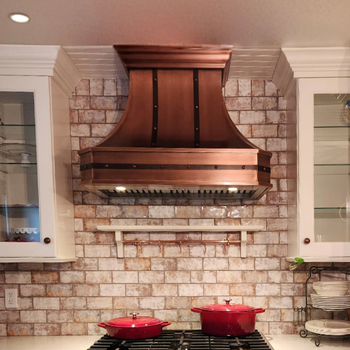 custom copper range hood at RangeHoodMaster