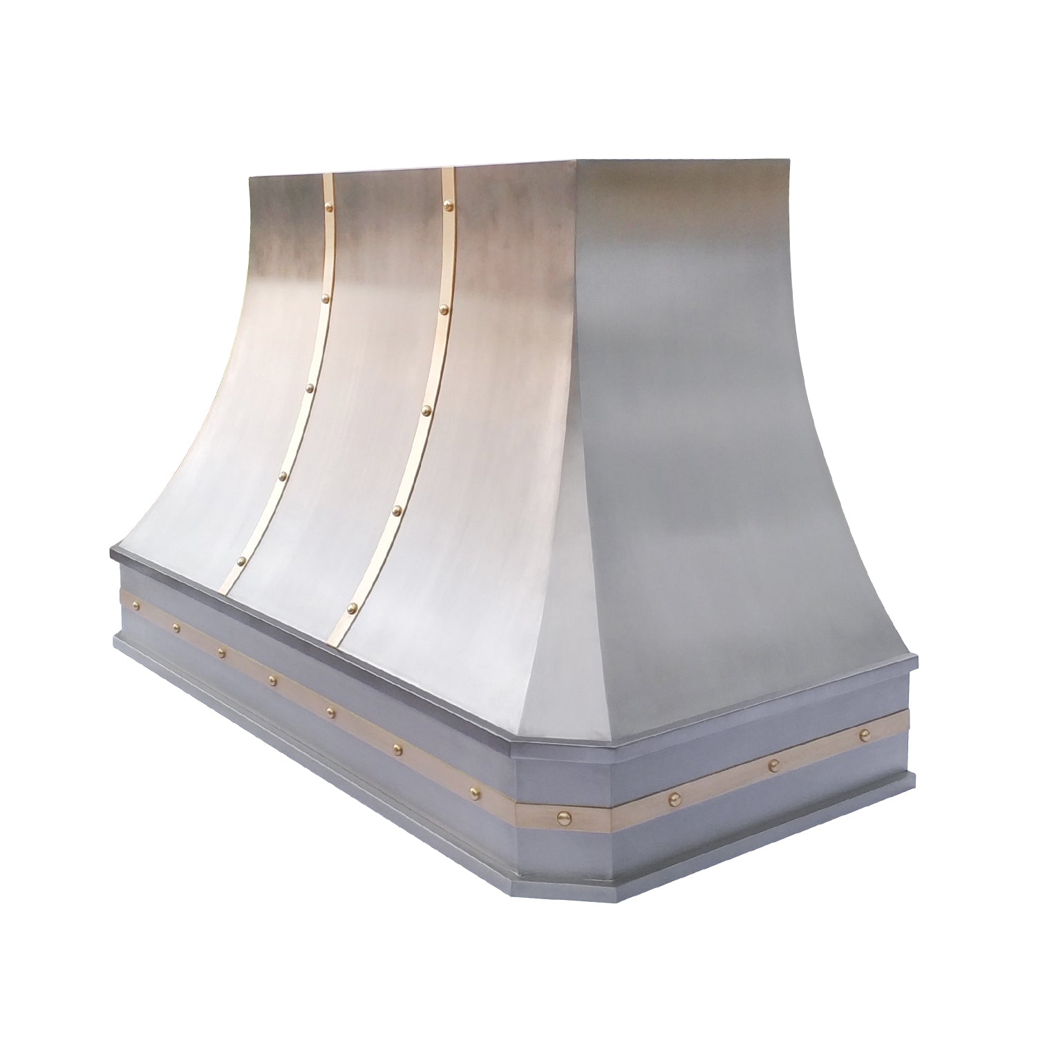 RHM Sweep Stainless Steel Custom Range Hood with Metal Bands H3 for Vi ...
