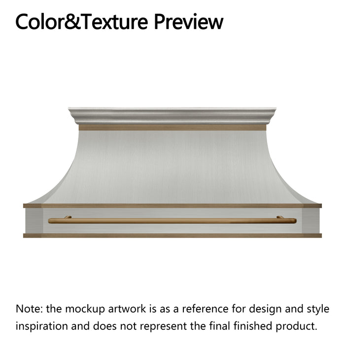 RHM Sweep Custom Stainless Range Hood-H3 for Hannah