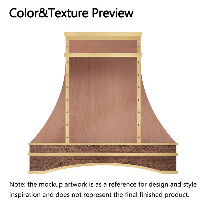 RHM Copper Under-Cabinet Kitchen Hood for Rachel