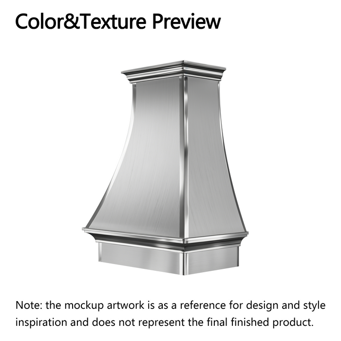 RHM Sweep Custom Stainless Steel Kitchen Hood H7 for Robert