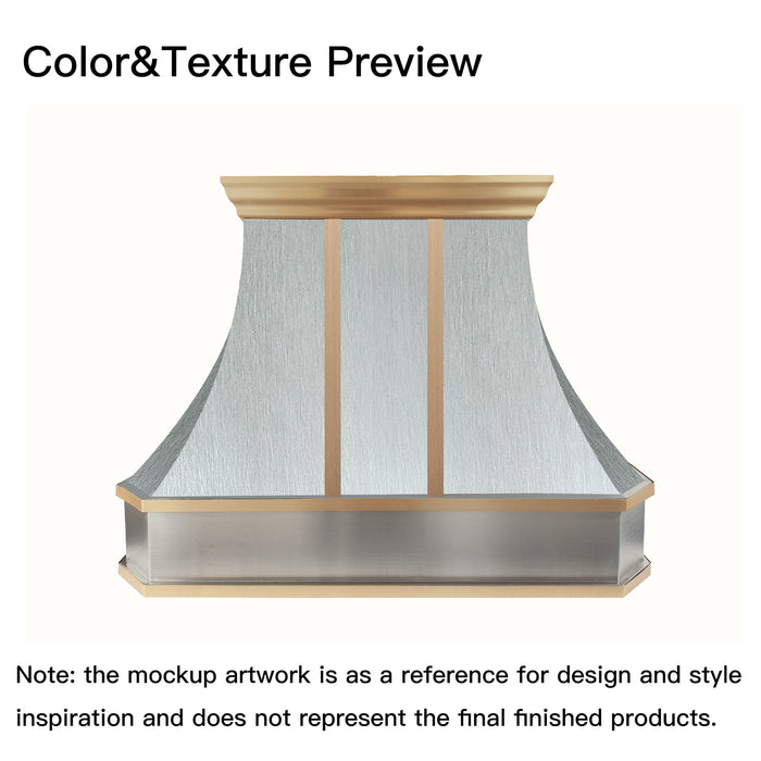 RHM Stainless Steel Custom Vent Hood H3-C2T for Rhoda