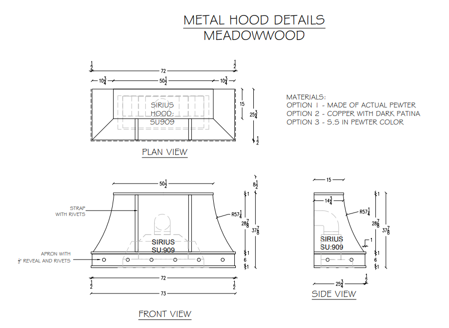 RHM Custom Stainless Steel Kitchen Hood for Jayson