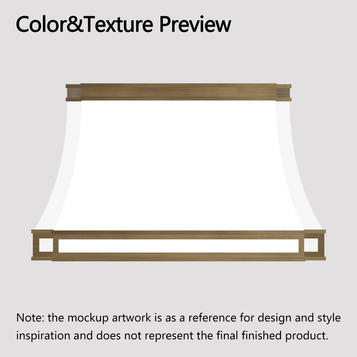 RHM Sweep White Stainless Steel Custom Range Hood H33-C6WB for Donna