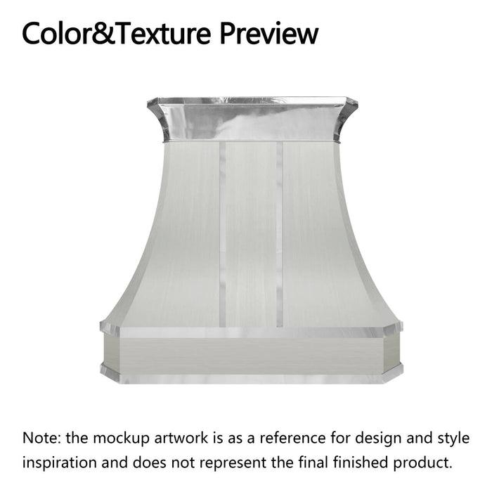 RHM Tapered Stainless Steel Custom Kitchen Hoods H31 for Renee