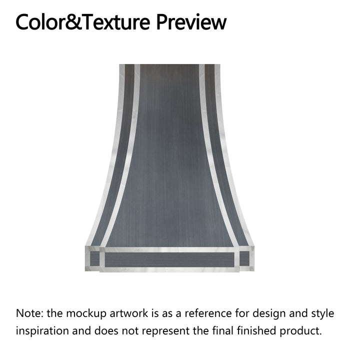 RHM Stainless Steel Custom Range Hood H33 for Sarah's Project