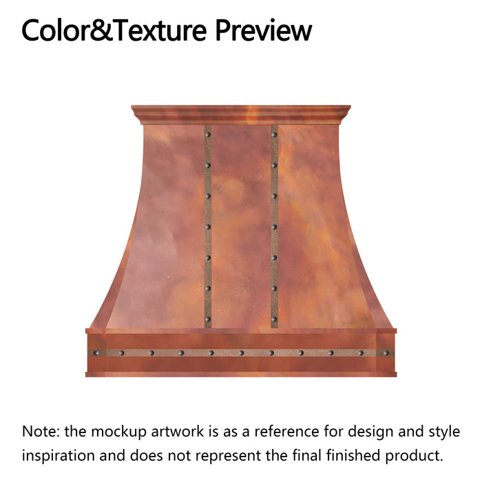 RHM Custom Solid Copper Kitchen Hoods for Dave
