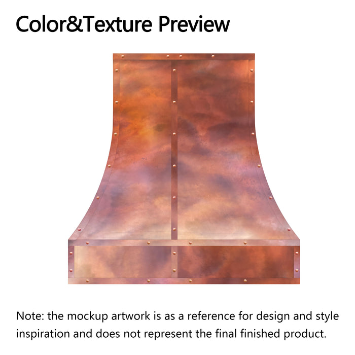 RHM Custom Brass Kitchen Range Hood H7 for Arabella