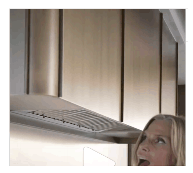 RHM Antique Brushed Brass (vertical brushed) Stove Hood Custom Round Corner Design for Sara