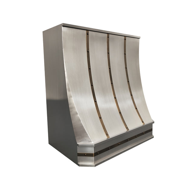 RHM Brass Concise Custom Kitchen Hood H32 for Laura