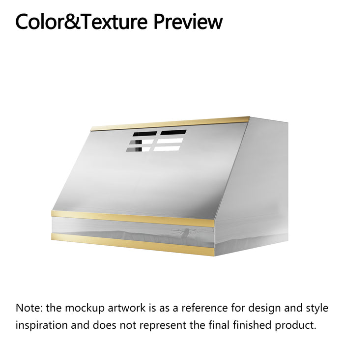 RHM Sloped Handcrafted Custom Stainless Steel Range Hoods H11 for Pamela