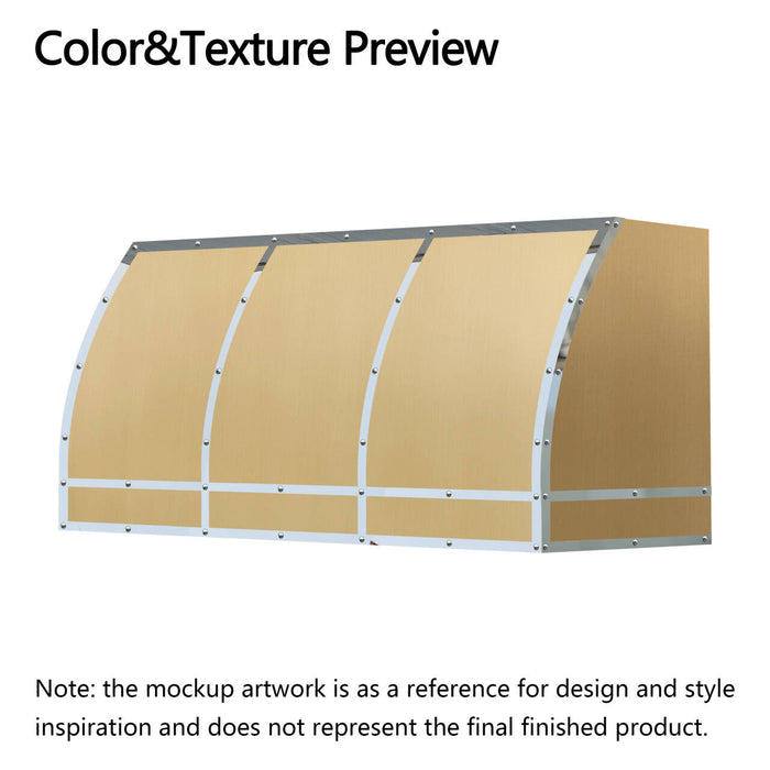 RHM Barrel Shaped Brass Custom Range Hoods with straps H9 for Mark