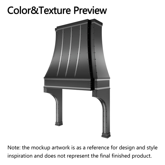 RHM Custom Stainless Steel Range Hood with Corbels H33 for Melissa