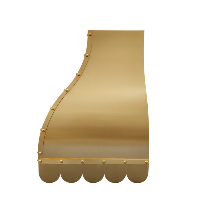 Custom brass range hood with  lifetime warranty for kitchens