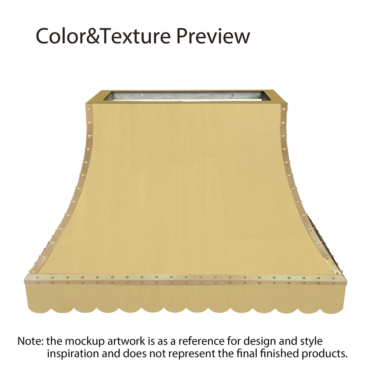 Scalloped Black Stainless Steel Custom Range Hood for Sarah