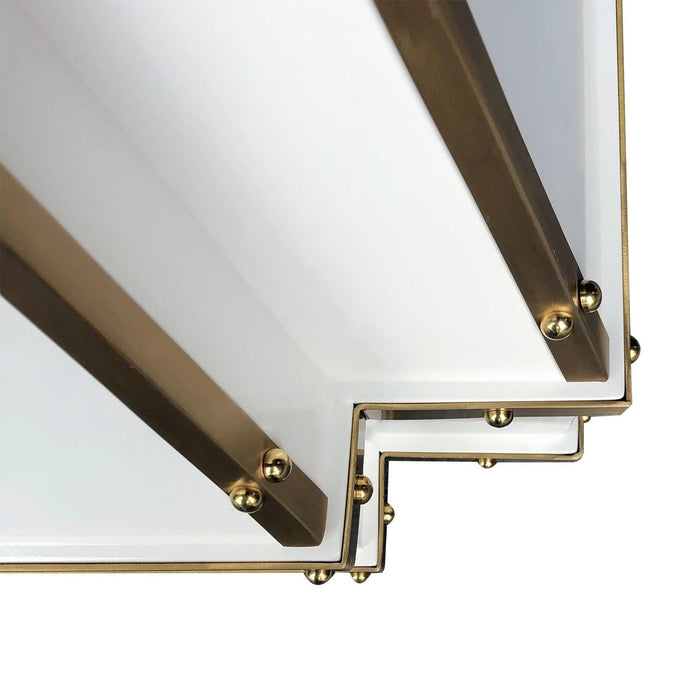 RHM Sweep Stainless Steel Custom Range Hood with Brass Accent H33 for Qartoumy