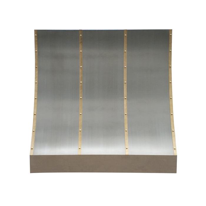 Custom Stainless Steel Slope Vent Hoods with Brass Straps SH8-4TR