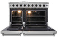 48 in.  Double Oven Gas Range in Stainless Steel with Griddle 6-Burners