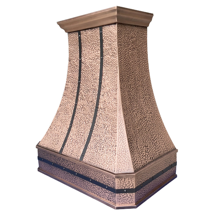 Fast Ready-Ship Antique Copper Range Hoods Wall Mount Vent Hoods 36""W x 42"H x 21"D  CT-H3TR  (in-stock)