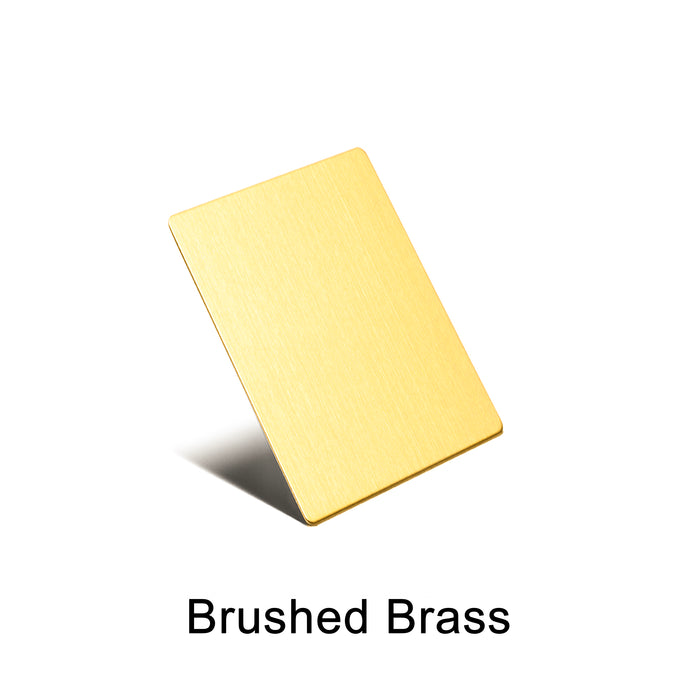 Brushed Brass Sheet for Metal Range Hoods, Kitchen Sinks, 2" by 3"