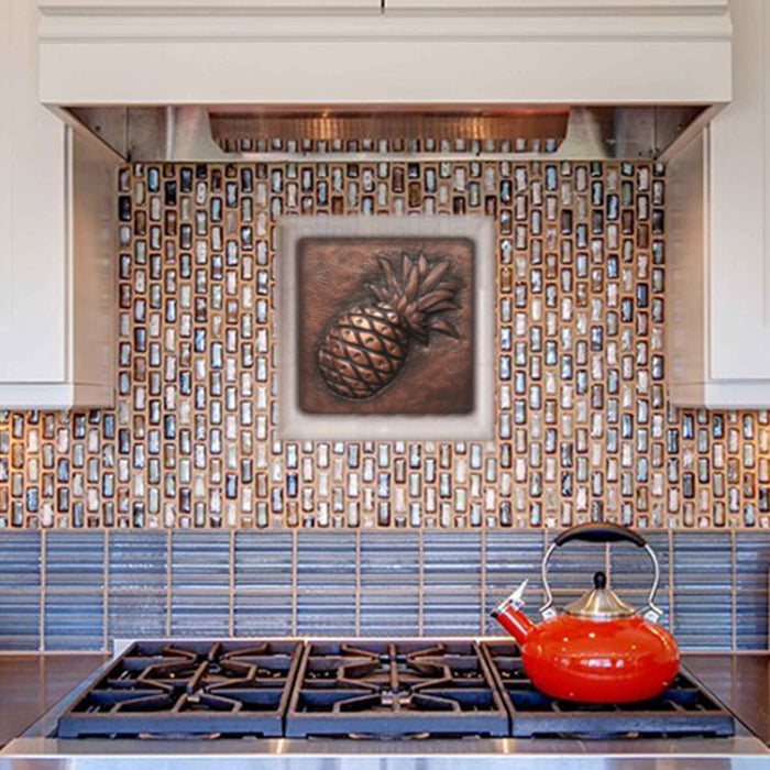 Handmade Pineapple Handmade Copper Mural Wall Art for Kitchen Backsplashes Home Decor