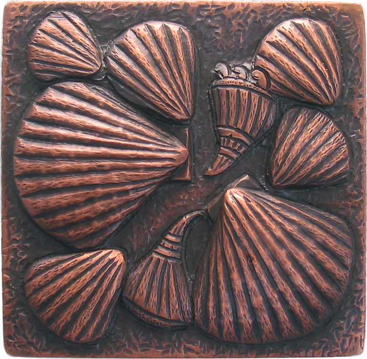 Farmhouse Sealife Handmade Copper Tile for Fireplace & Kitchen Backsplash Wall Decor