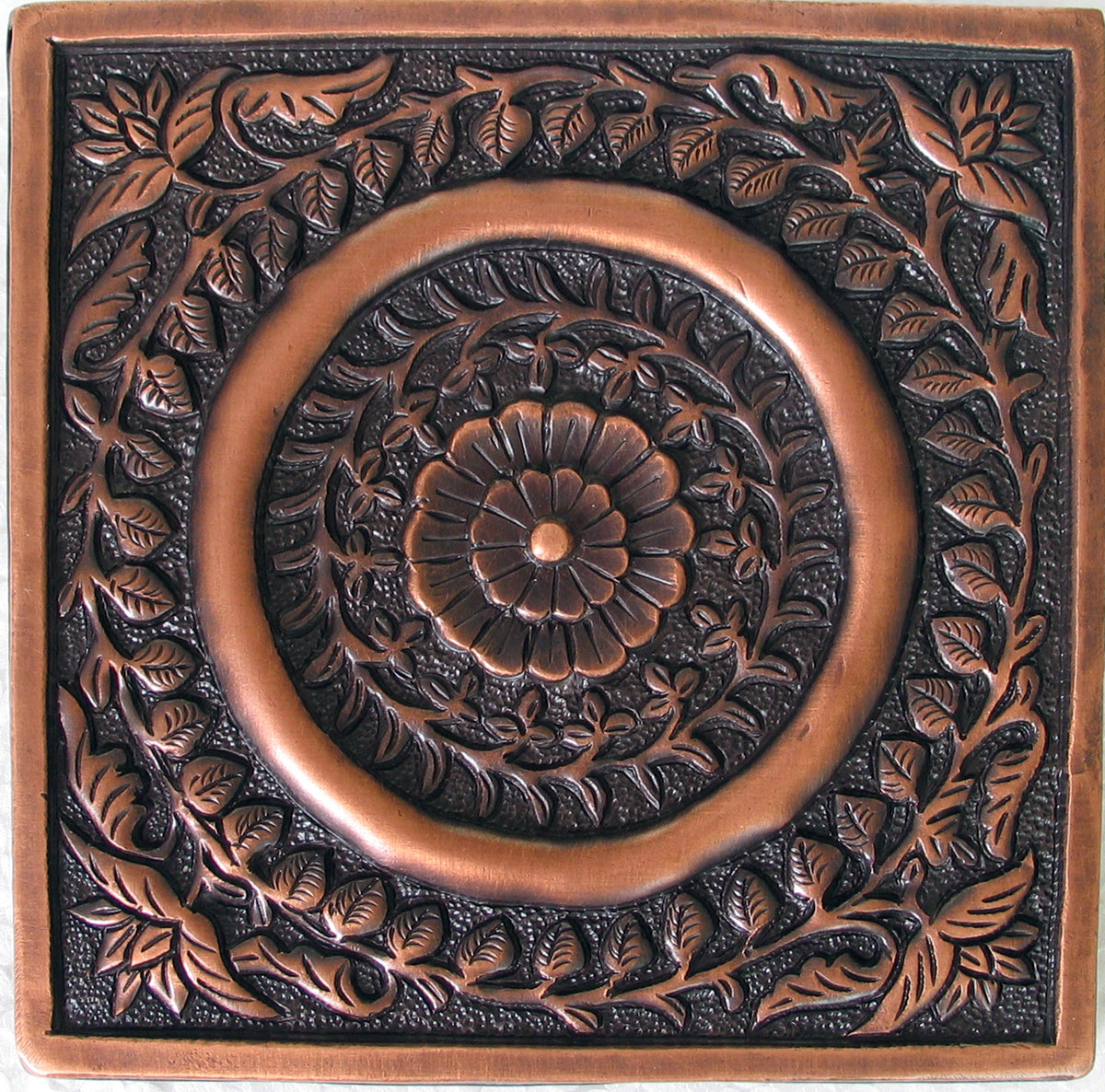 Geometrical Pattern Cooktop Copper Kitchen Backsplash Wall Art Mural D ...