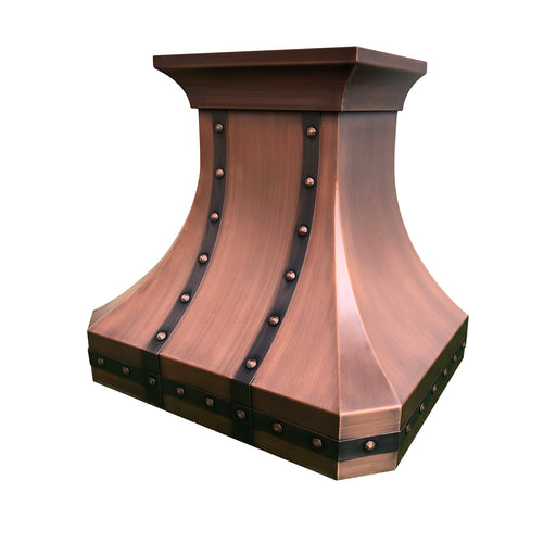 Traditional Curved Copper range hood