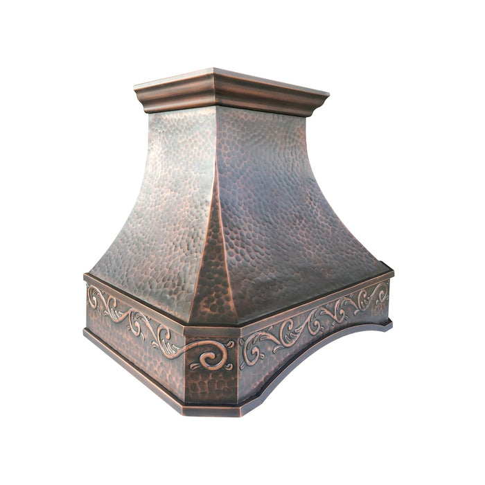 Copper Custom Sweep Range Hood with Arch CT-VH03A