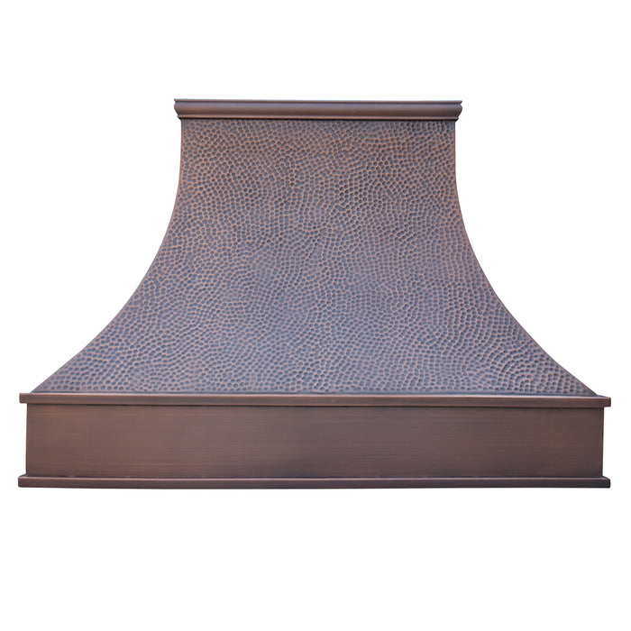 Copper Wall Mount Vent Hood 42" W x 30" H, VH07HSY  (in-stock)