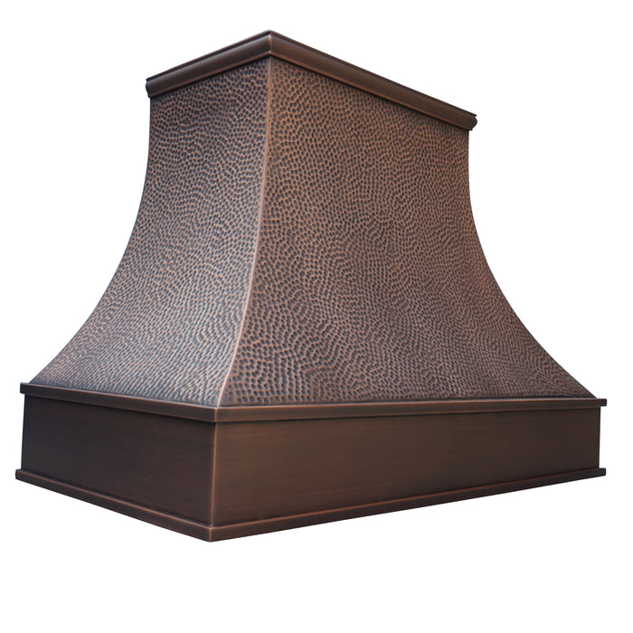 Copper Wall Mount Vent Hood 42" W x 30" H, VH07HSY  (in-stock)