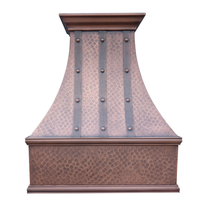 Copper Wall mount Vent Hood  30" W x 36" H VH07TR  (in-stock)