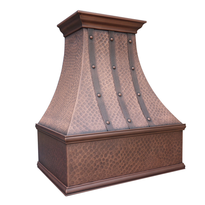 Copper Wall mount Vent Hood  30" W x 36" H VH07TR  (in-stock)