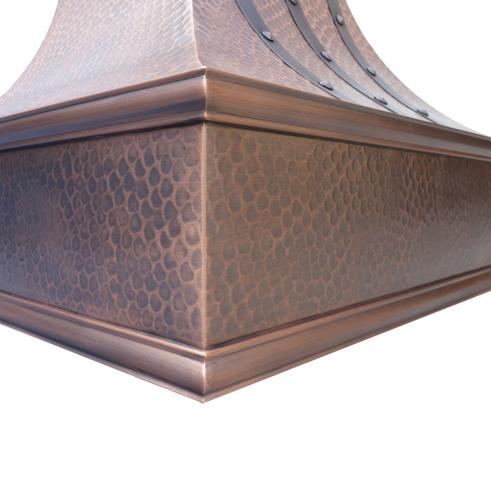 Copper Wall mount Vent Hood  36" W x 30" H VH07TR  (in-stock)