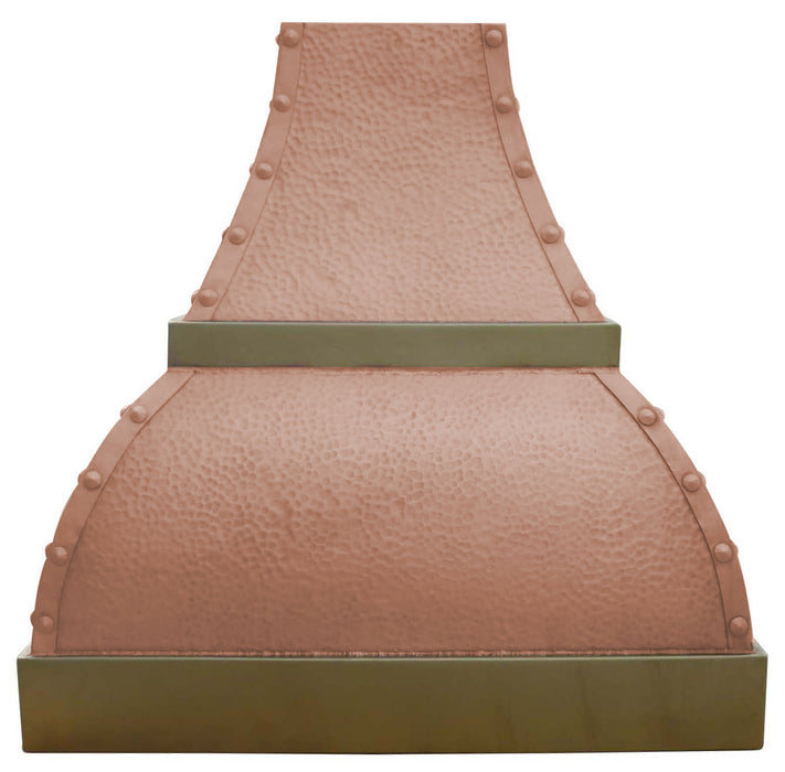 Curved Custom Natural Copper Vent Hood CT-VH01TR