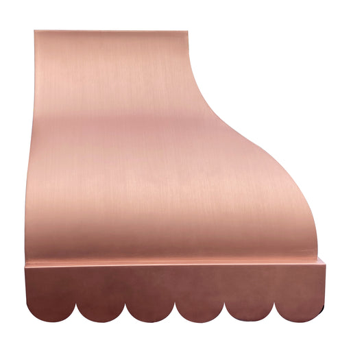 Custom Scalloped Copper Range Hood