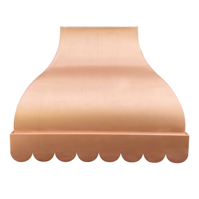 Custom Scalloped Copper Range Hood for Rachel