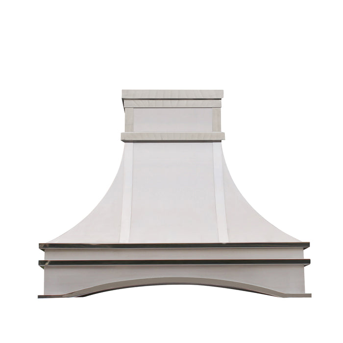 Custom Stainless Steel Vent Hood with Arched Apron SH7-S