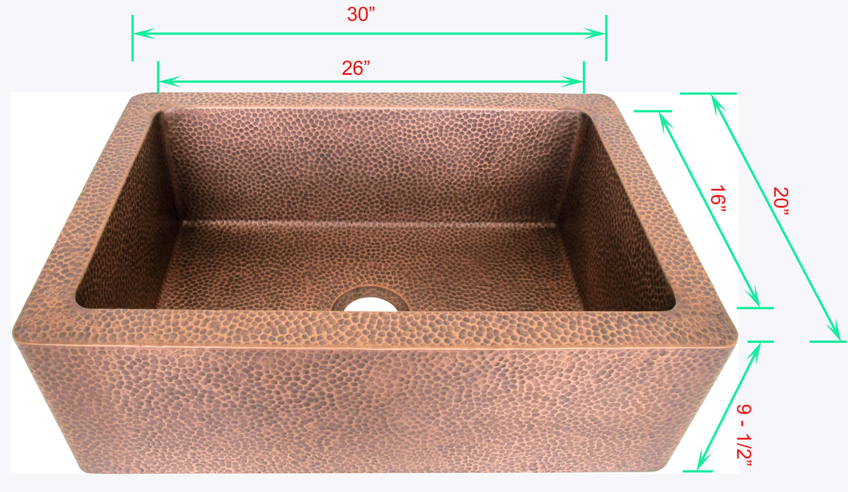 Copper Farmhouse Sink  Single Bowl (In-Stock)