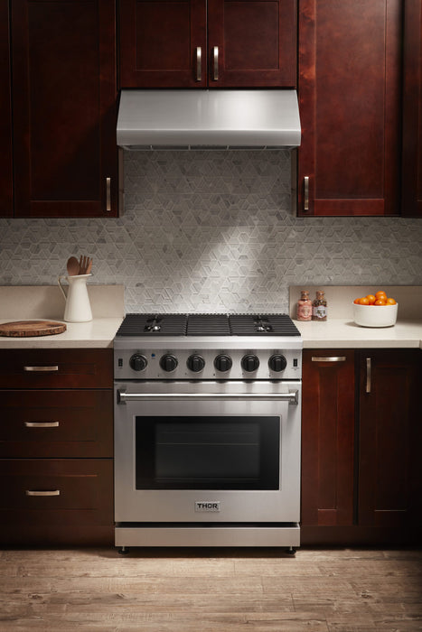 Thor Kitchen 30 in. Professional Gas Range in Stainless Steel with 5 Burners 4.55 cu. ft. Single Oven